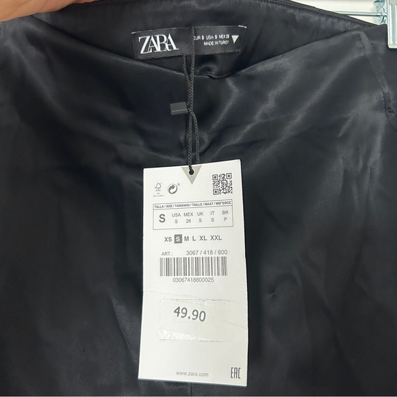 Zara satin effect high waisted pants with waist ties - Picture 4 of 5